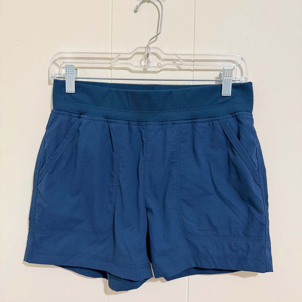Title Nine Clamberista Shorts 4" Blue Pull On Hiking Outdoors Size 4